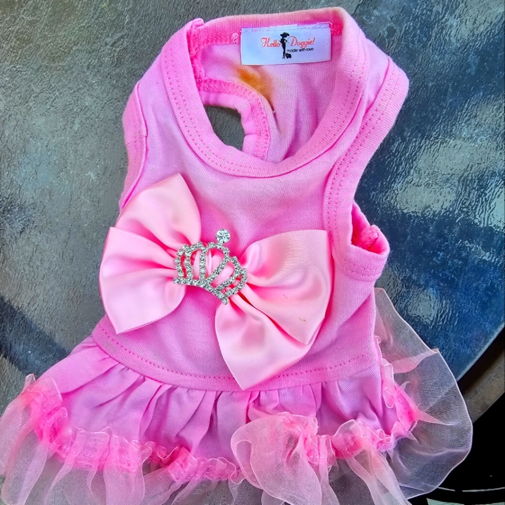 Pink dog dress  XX small